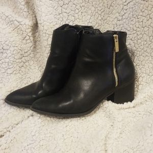 Lulu's Illusion Black Pointed Ankle Boots